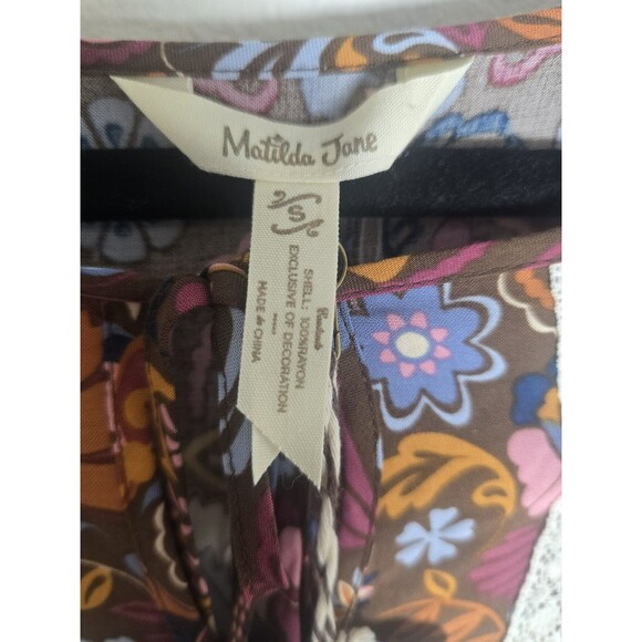 Matilda Jane Make Believe Intermission Dress Small NWT Boho FloralLace Trim Fall - Picture 4 of 9